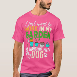 Camiseta Jardinería Perro Lover Gardener Jardín Mascota Pla