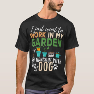 Camiseta Jardinería Perro Lover Gardener Jardín Mascota Pla