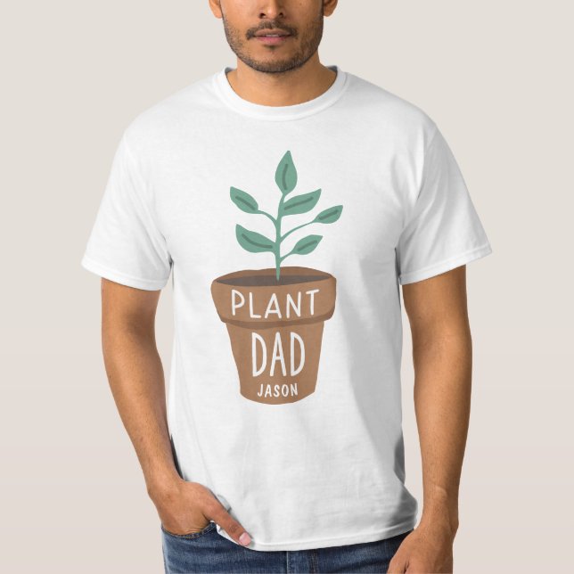 Camiseta Jardinería personalizada de padre de planta (Anverso)