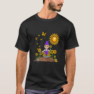 Camiseta Jardinería plantas de girasol flores jardín gnome