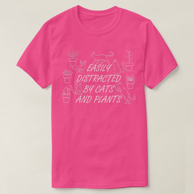 Camiseta Jardinería y gatos (Diseño del anverso)