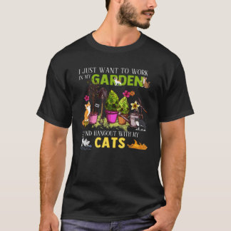 Camiseta Jardinería Y Hangout Con Jardín Vegetal De Gatos