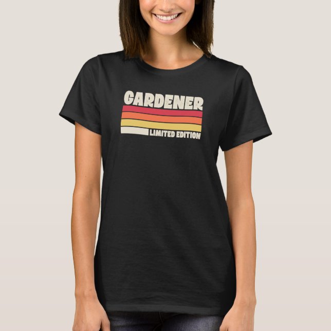 Camiseta Jardinero angustiado estilo retro vintage (Anverso)