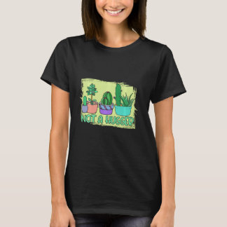 Camiseta Jardinero Divertido No Es Un Abrazo Flor y Cactus