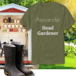 Camiseta Jardinero Jefe Amante del Jardín Ropa de Jardinerí