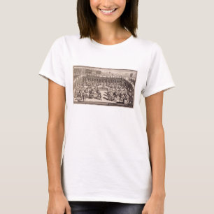 Camiseta Jardineros que trabajan en un jardín anaranjado,