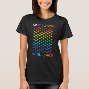 Camiseta Jardines De Infancia 100 Días De Maestra De Corazo