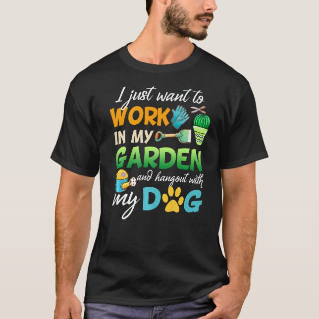 Camiseta Jardines de jardinería Plantas Mascotas (Anverso)