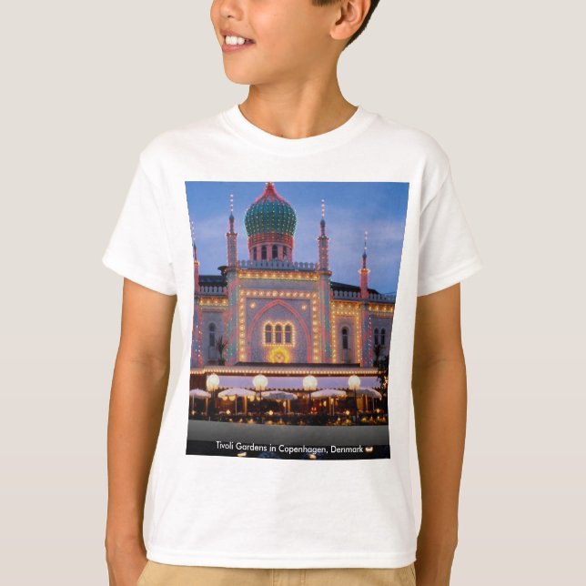 Camiseta Jardines de Tivoli en Copenhague, Dinamarca (Anverso)