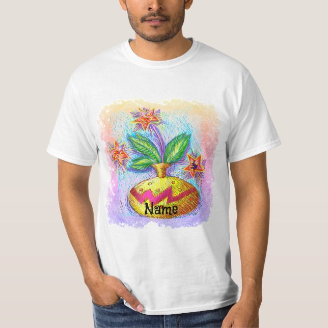 Camiseta Jarra de Flores  (Anverso)