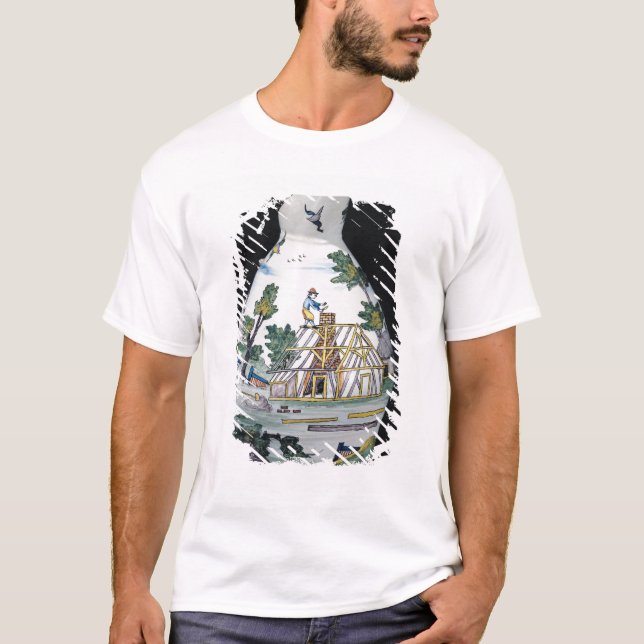 Camiseta Jarra que representa la construcción de a (Anverso)