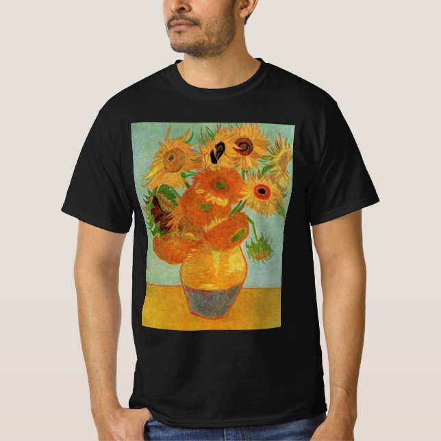 Camiseta Jarrón con doce girasoles de Vincent van Gogh (Anverso)