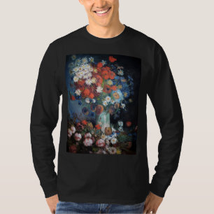 Camiseta Jarrón con flores de prado y rosas de Van Gogh