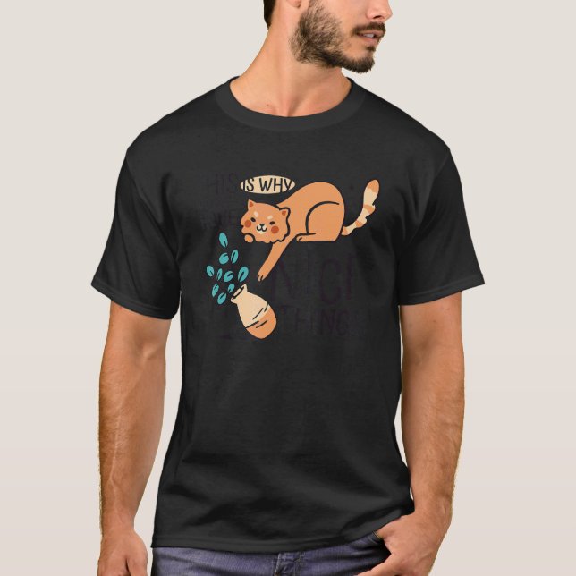 Camiseta Jarrón de flores gato (Anverso)