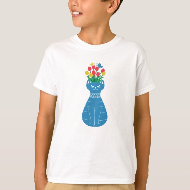 Camiseta Jarrón de gato (Anverso)