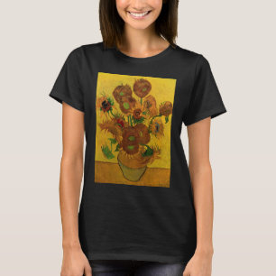 Camiseta Jarrón de Naturaleza Muerta con 15 Girasoles Vince