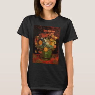 Camiseta Jarrón de Naturaleza Muerta con Zinnias de Vincent