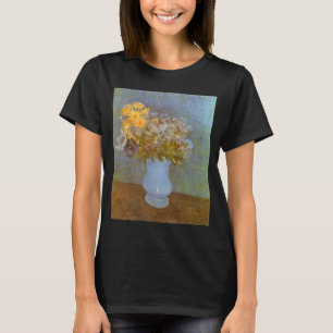 Camiseta Jarrón de Vincent van Gogh de lilas, margaritas, a