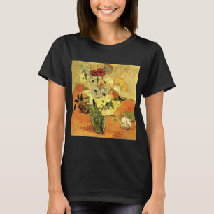 Camiseta Jarrón japonés, rosas, anémonas por Vincent van Go