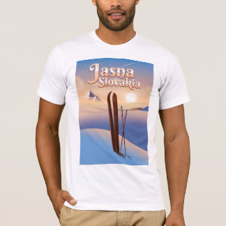Camiseta Jasna, poster de esquí de Eslovaquia.