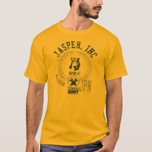 Camiseta Jaspe, inc. - perro del piloto de caza