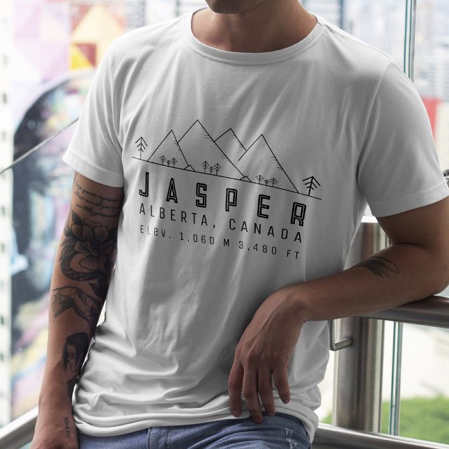 Camiseta Jasper Alberta Canada Souvenirs Minimalistas (Subido por el creador)