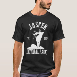 Camiseta Jasper Mountain Alberta Canada Est.1907 Jasper Nat