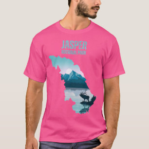 Camiseta Jasper National Park Map Jasper Hiking Climbing Ca