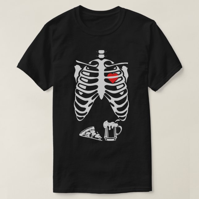 Camiseta Jaula de costillas con el corazón dentro (Diseño del anverso)