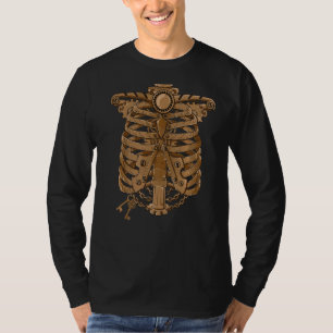Camiseta Jaula de costillas de máquina industrial Steampunk