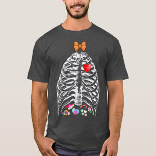 Camiseta Jaula de la costilla del esqueleto Demanda Fiesta