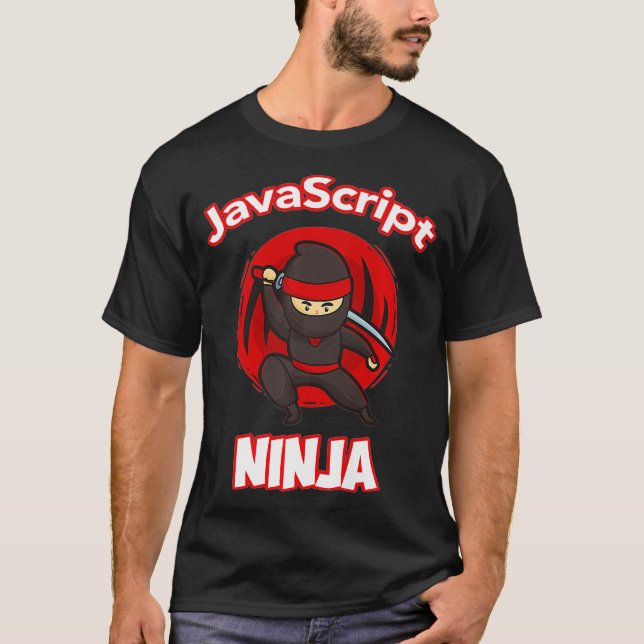 Camiseta JavaScript Ninja Programmer Premium  (Anverso)