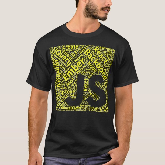 Camiseta JavaScript Shirt  Original JS Framework Cloud Yell (Anverso)