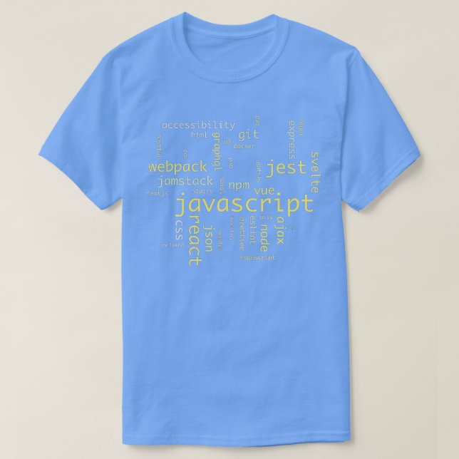 Camiseta Javascript Software Developer Frontend Engineer  (Diseño del anverso)