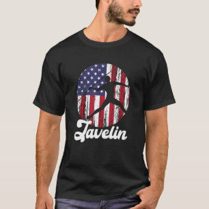 Camiseta Javelin Thrower Bandera Estadounidense Track & Fie