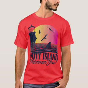 Camiseta Jaws Aity Island Le Da La Bienvenida Al Faro Sunse