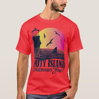 Camiseta Jaws Aity Island Le Da La Bienvenida Al Faro Sunse