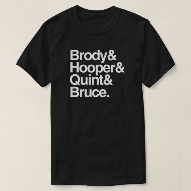 Camiseta Jaws - Brody y Hooper y Quint y Bruce Classi (Diseño del anverso)