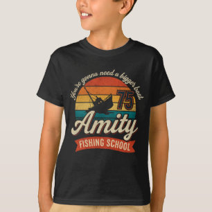 Camiseta JAWS Escuela de Pesca de la Isla Amity