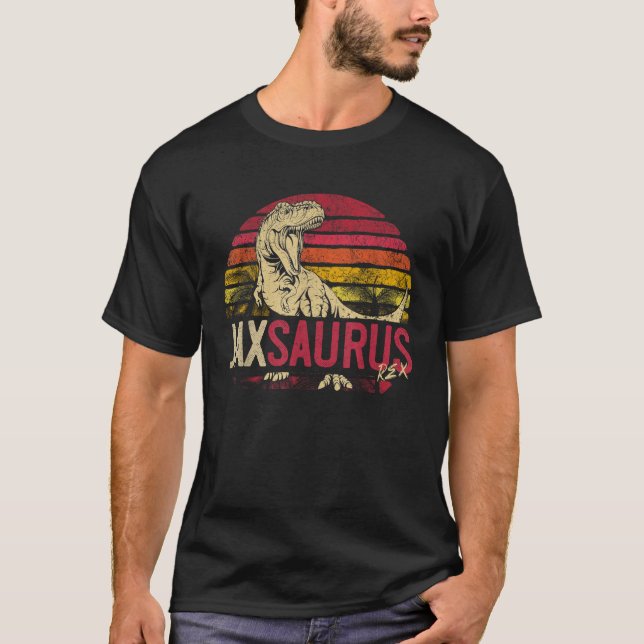 Camiseta Jax Saurus Funny Personalizado Dinosaur T Rex Nomb (Anverso)