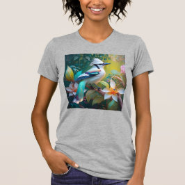Camiseta Jay Crested Verde azulada Winged