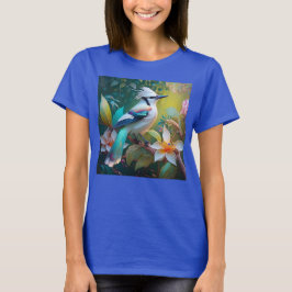 Camiseta Jay Crested Verde azulada Winged