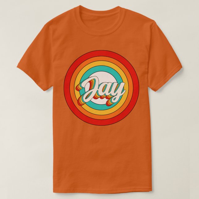 Camiseta Jay Name Shirt Vintage Jay Circle (Diseño del anverso)