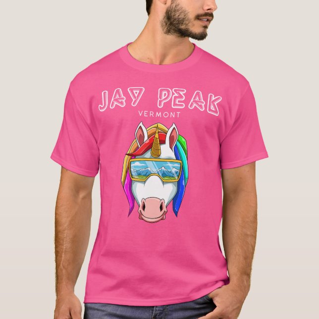Camiseta Jay Peak Vermont Usa Ski Y Snowboard Unicorn (Anverso)