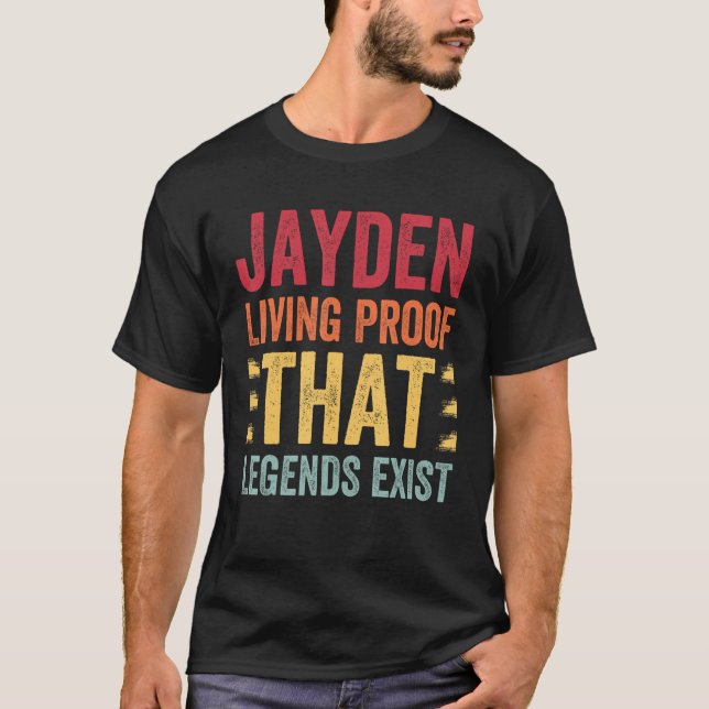 Camiseta Jayden Living Proof That Legends, Nombre Jayde (Anverso)