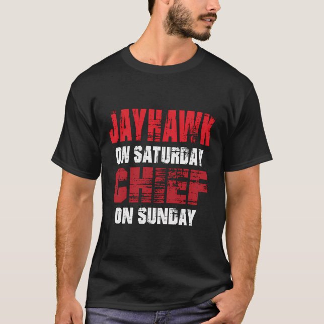 Camiseta Jayhawk El Jefe Del Sábado El Domingo Funny Gift K (Anverso)