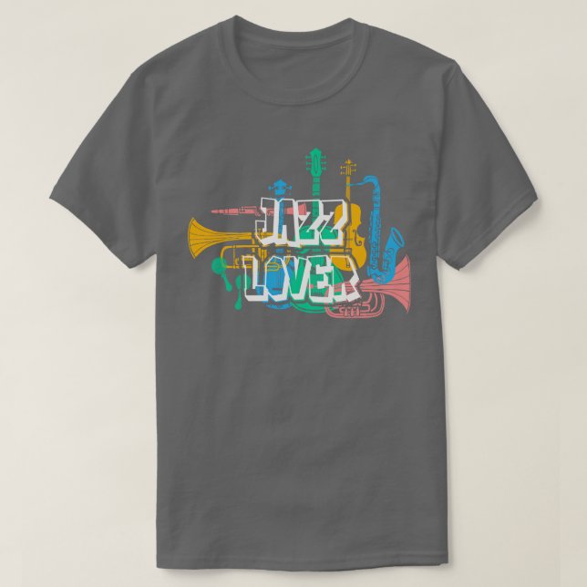 Camiseta Jazz Avers Musical Instruments (Diseño del anverso)