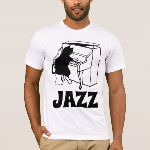 CAMISETA JAZZ CAT PIANO T-SHIRTS TEES
