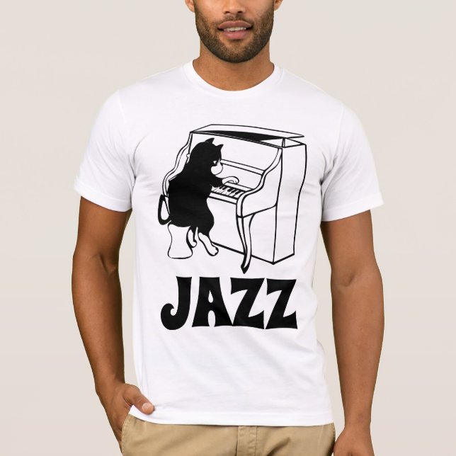 CAMISETA JAZZ CAT PIANO T-SHIRTS TEES (Anverso)