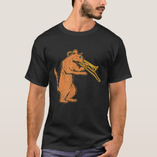 Camiseta Jazz Cat Playing Trombone Cool Musician 1